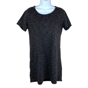 32 Degrees Grey Heather Knit Short Sleeve Dress Or Tunic Medium Stretch